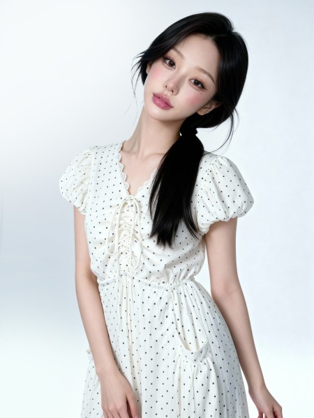 Beth Polka Dress FREE SCRUNCHIE