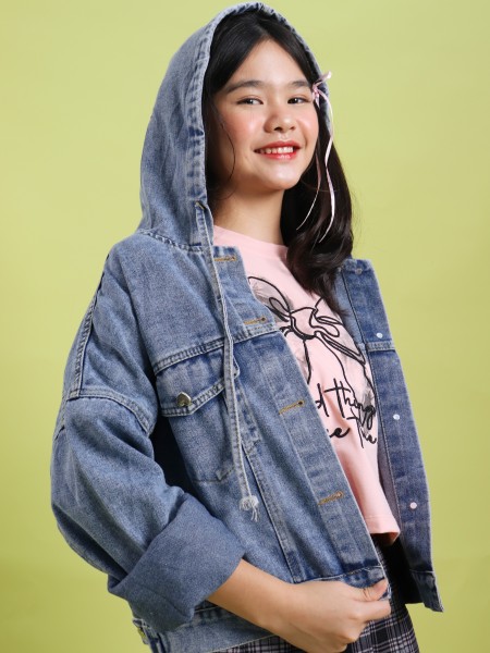JR DITOX Alexa Hoodie Denim Jacket