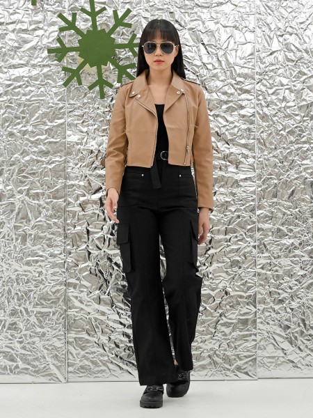 Amanda Synthetic Leather Jacket
