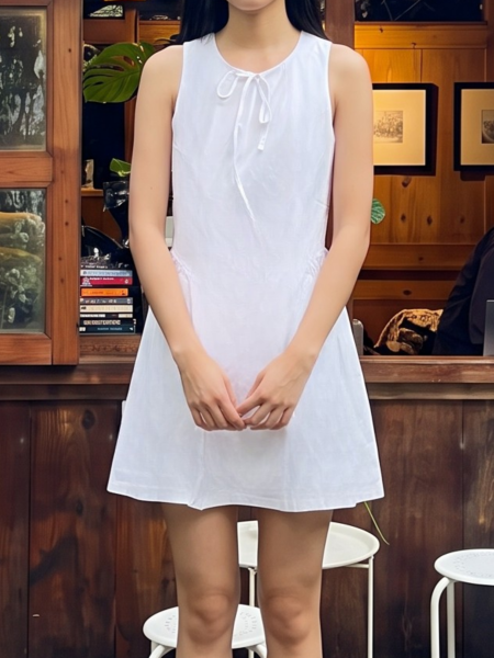 PG Ribbon Tied Peplum Dress