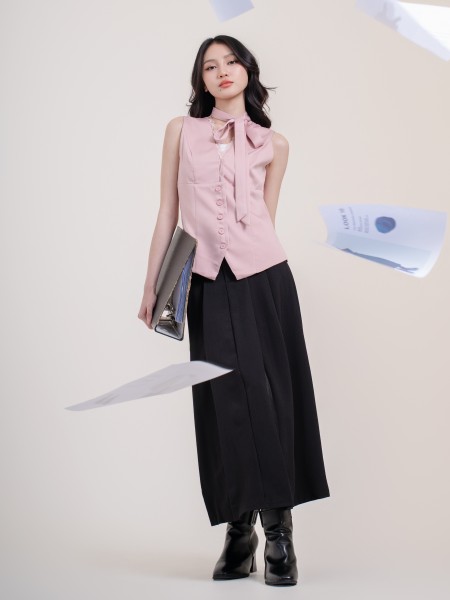 SMARTEN LACE ADD ON FRONT TIED VEST