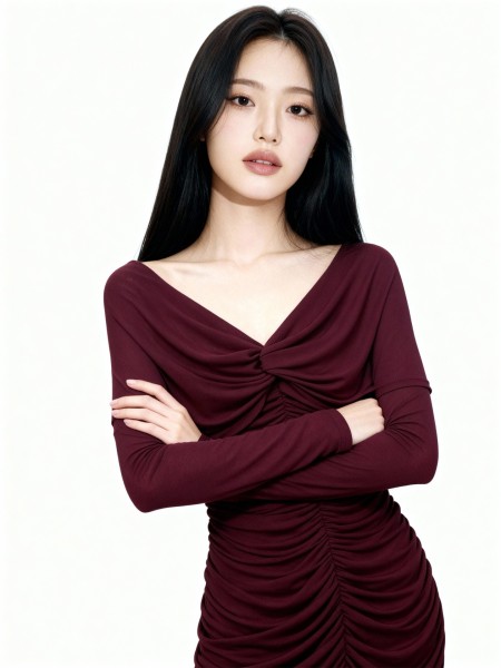 ELITE Ruth Red Draped Off Shoulder Long Dress