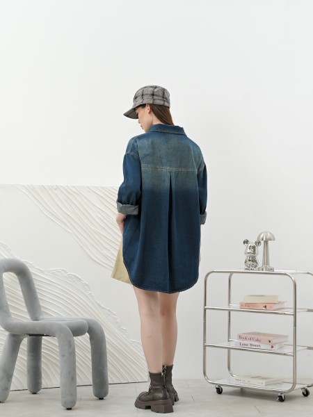 SMARTEN ZIPPED UP JACKET DENIM