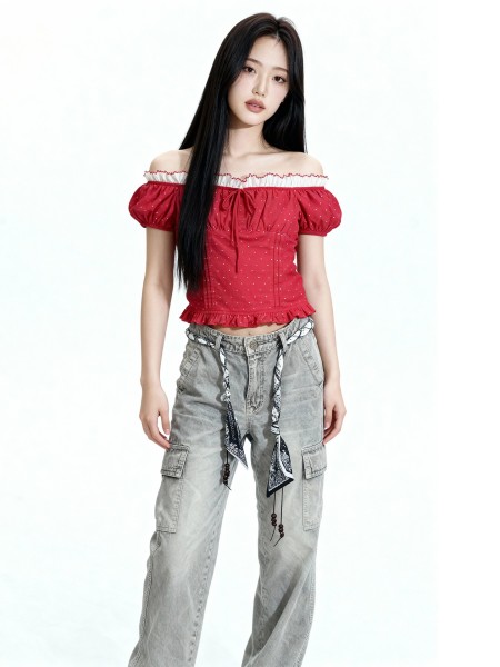 JR Grey Washed Cargo Denim