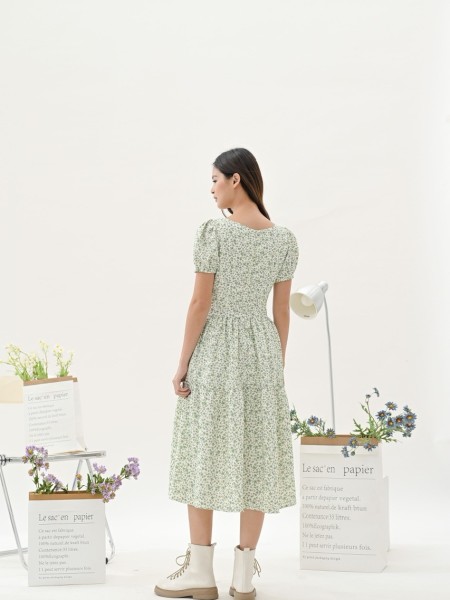 BFP Square neck flower print dress