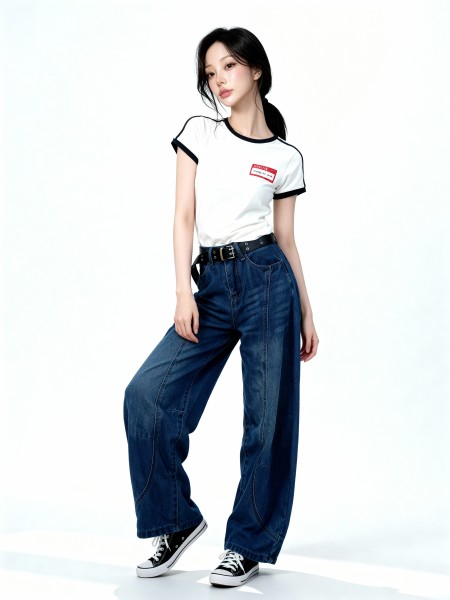 Barrel Dark Denim Jeans