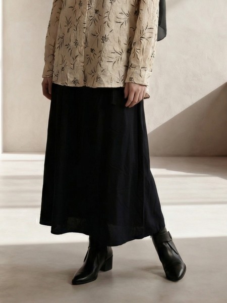 EID Elastic Waist Loose Rayon Skirt