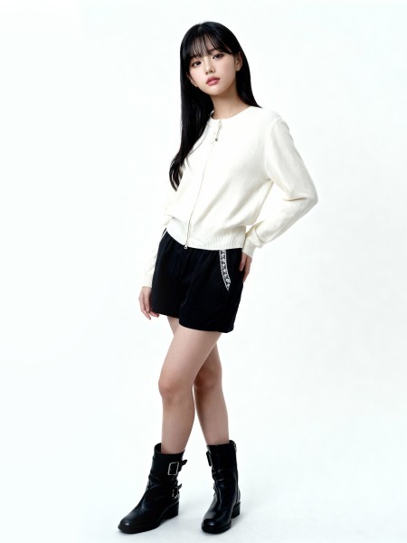 JR Ellen Zip Up Knit Cardigan