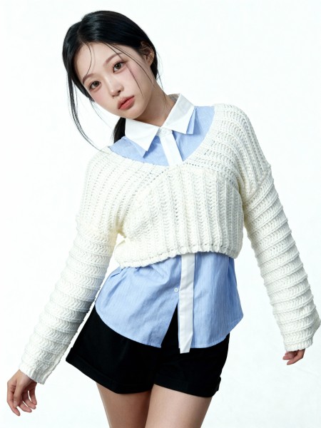 Leni Crop Thick Knit Top