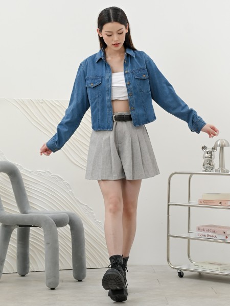 SMARTEN SLIM FIT DENIM WASH SHIRT