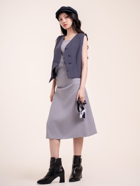 SMARTEN STRIPES TUBE DRESS