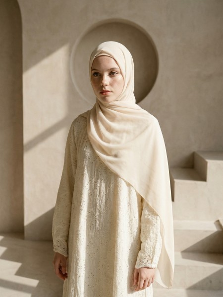 EID Diamond Eyelet Embroidery Dress