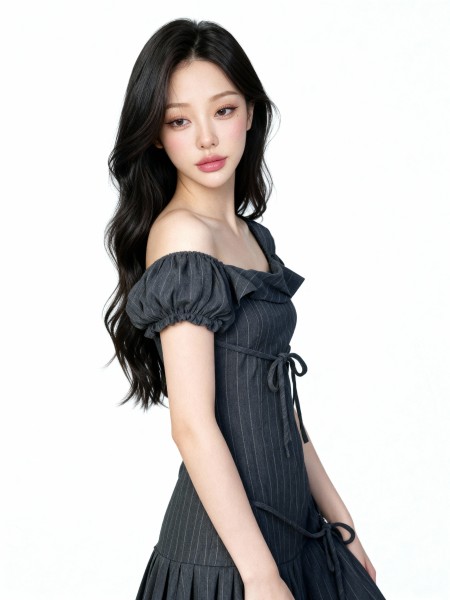 Faye Grid Lines Dress