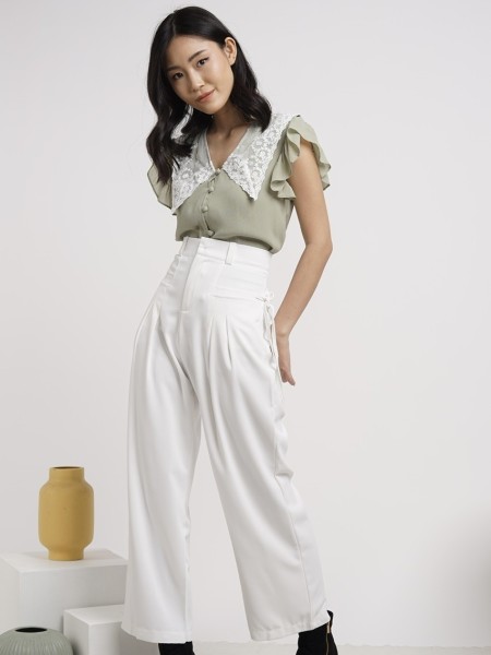 HG Side Tied Wide Leg Trousers