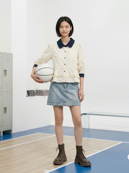 JR NRC Blue Accent Collar Shirt