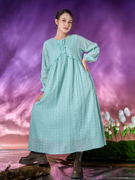 WW ELITE Kasrah Eyelet Maxi Dress