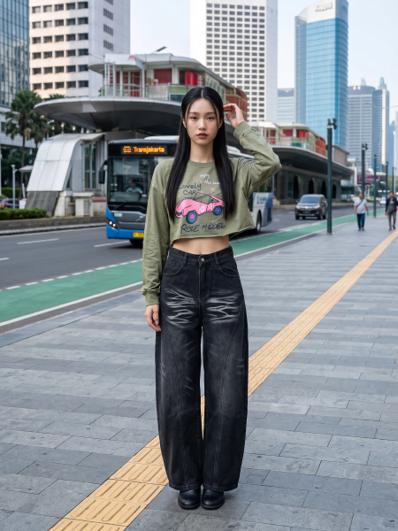 JR NRC Black Scratch Barrel Denim