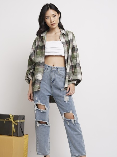 BFP Ripped Boyfriend Denim RO