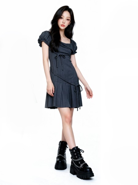 Faye Grid Lines Dress