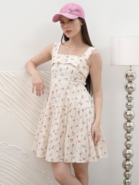 DITOX SPRING FLOWER LACE OUTLINE DRESS