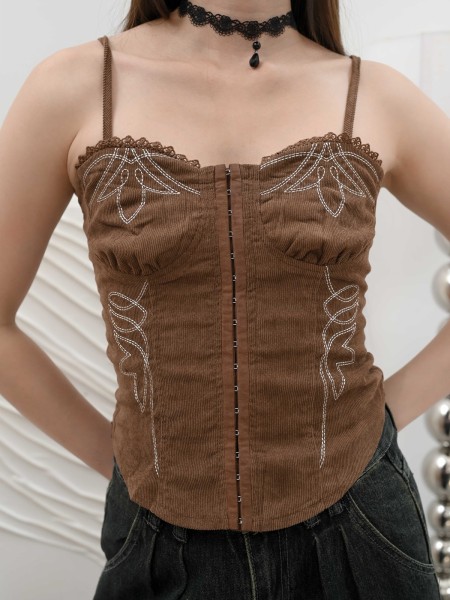 DITOX WANDERER EMBROIDERY CORSET TOP