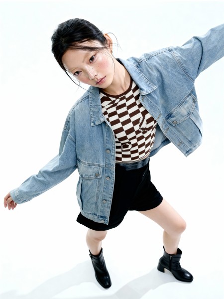 Live Well Laugh Oversize Denim Jacket