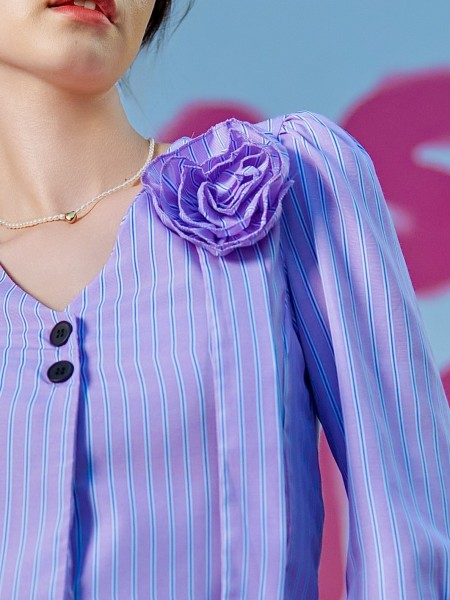 SEA 3D Flower Sewn Shirt