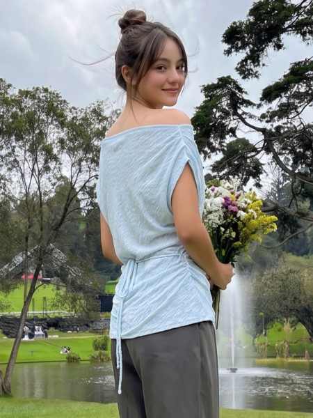 PG Off Shoulder Drapes Top