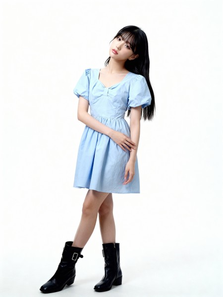 Emma Ribbon Front Mini Dress