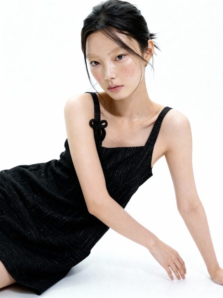 Black Tweed Mini Dress