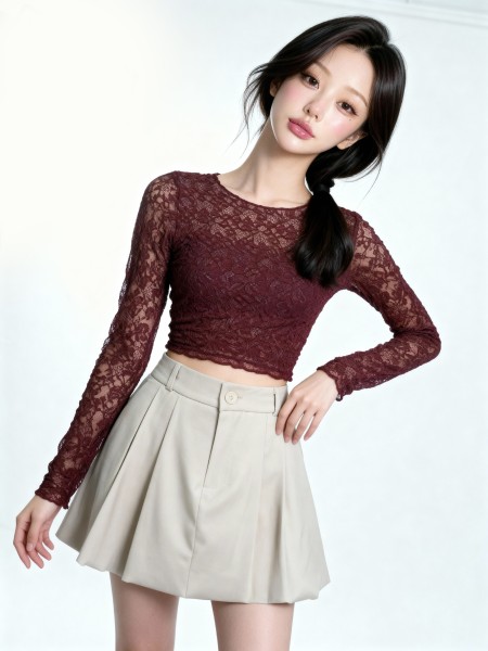 JR See-Thru Flower Tee