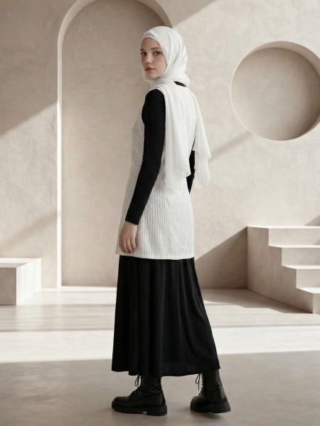 EID Gina Linen Stripes Tunic Dress