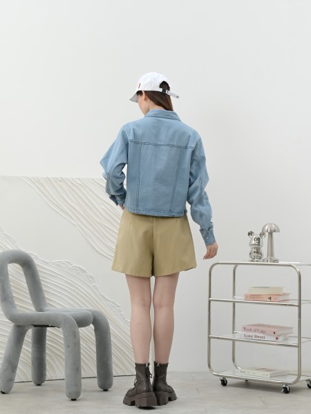 SMARTEN OVERSIZE DENIM BLUE SHIRT