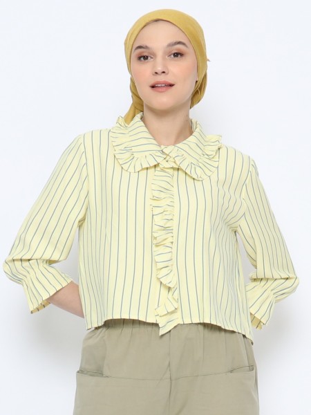 ANF Ruffles Stripe Shirt