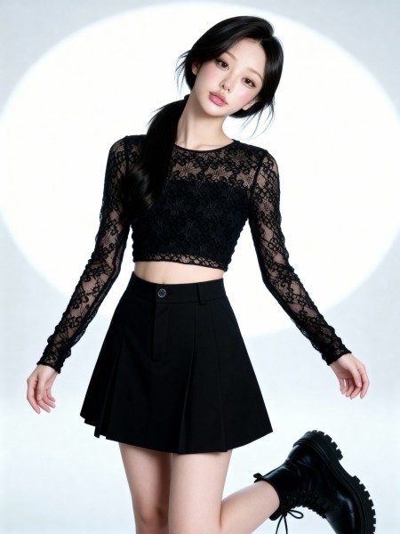 JR See-Thru Flower Tee