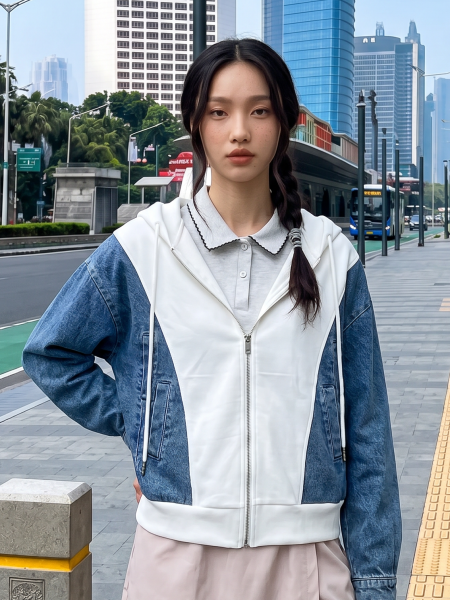 JR NRC Hoodie Denim Combi Jacket