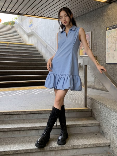 JR NRC Bubble Denim Dress