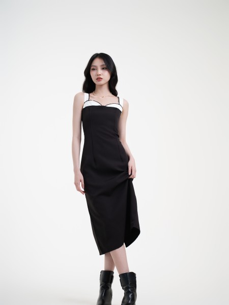 SMARTEN Corset Midi Dress