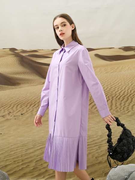 EID4 Kailey Bottom Pleats Shirt Dress