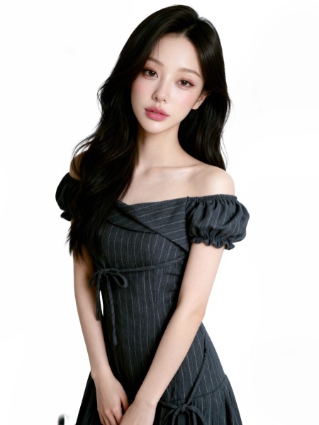 Faye Grid Lines Dress