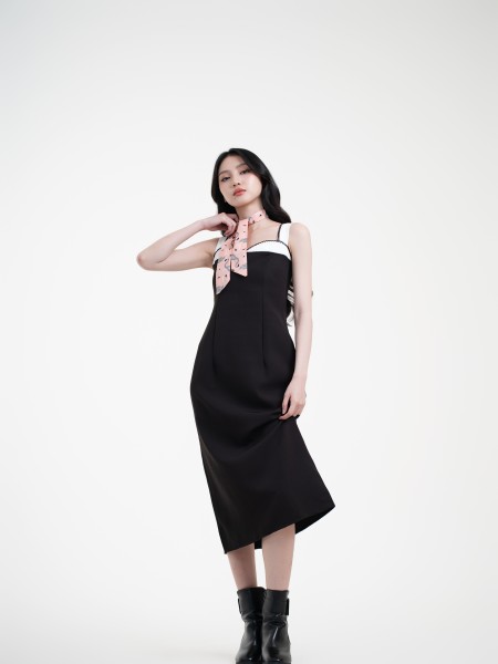 SMARTEN Corset Midi Dress