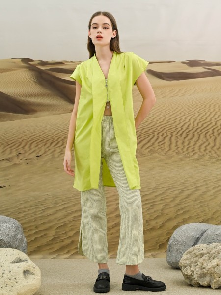 EID4 Zip Up V Neck Tunic