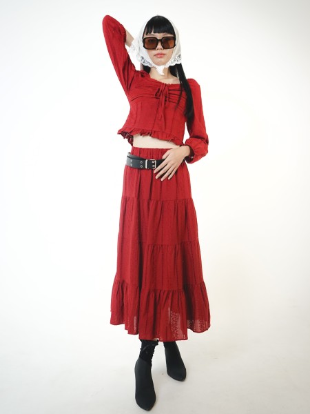 ELITE 2 Pieces Set Cottage Top With Skirt RO1