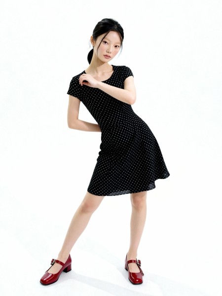 Aneira Polka Classic Dress