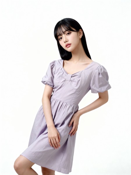 Emma Ribbon Front Mini Dress