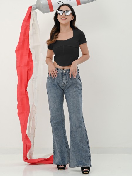 PT CORE Square Neck Corset Tee RO1