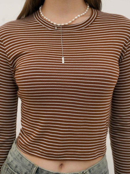 SEA CORE Horizontal Line Print Tee