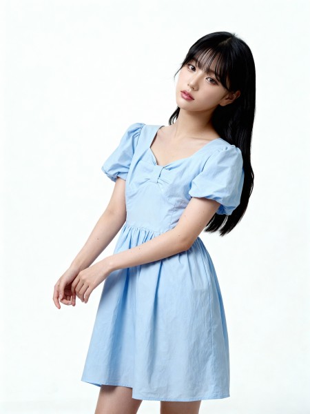 Emma Ribbon Front Mini Dress