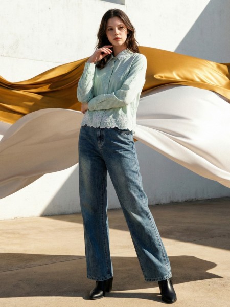 EID Light Denim Straight Cut Denim