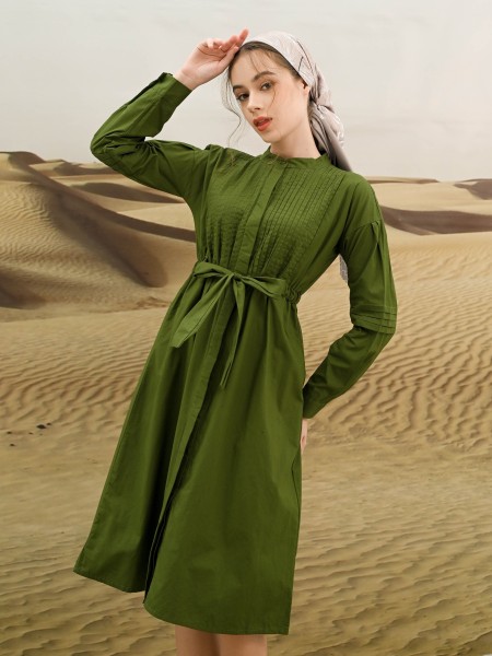 EID4 Pleats Nadima Shirt Maxi Dress